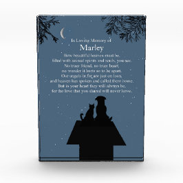 メモリアルペットキャットドッグスピリチュアル詩名前をカスタムする フォトブロック