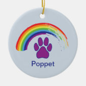 メモリアルペットセラミックスサークルの木飾り セラミックオーナメント (正面)