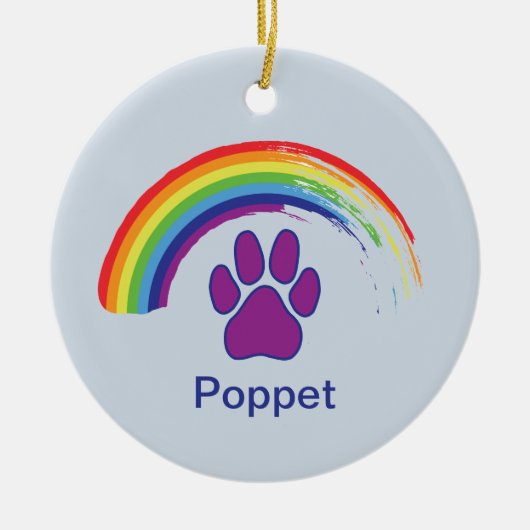 メモリアルペットセラミックスサークルの木飾り セラミックオーナメント (正面)