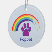 メモリアルペットセラミックスサークルの木飾り セラミックオーナメント (左)