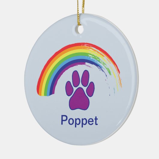 メモリアルペットセラミックスサークルの木飾り セラミックオーナメント (左)