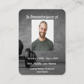 メモリアルポケットカードジムフィットネストレーナーウェイト 名刺 (正面)