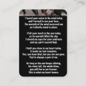 メモリアルポケットカードダンサー踊りダンス 名刺 (裏面)