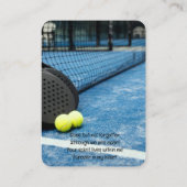 メモリアルポケットカードテニスゲームラケットボール 名刺 (裏面)