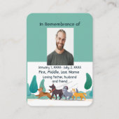 メモリアルポケットカードドッグウォーカー歩く 名刺 (正面)