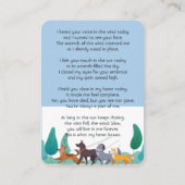 メモリアルポケットカードドッグウォーカー歩く 名刺 (裏面)