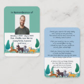 メモリアルポケットカードドッグウォーカー歩く 名刺 (正面/裏面)