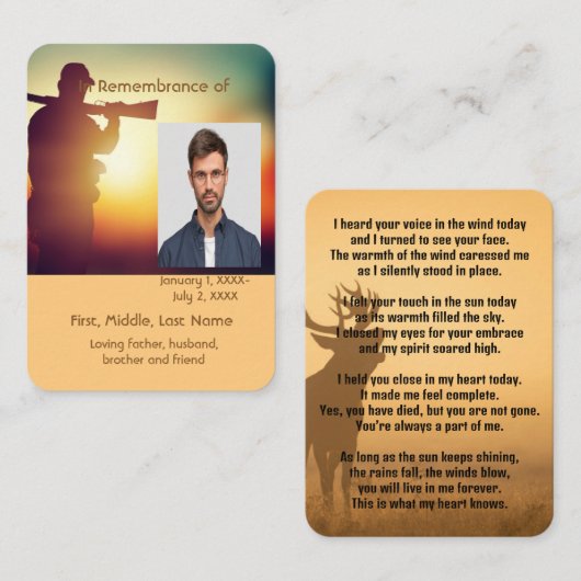 メモリアルポケットカードハンター狩りスタグディアー 名刺 (正面/裏面)