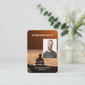 メモリアルポケットカードフライ釣り漁師 名刺 (スタンド正面)