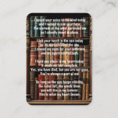 メモリアルポケットカードブックリブラリアン 名刺 (裏面)