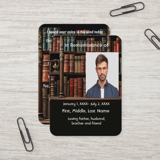 メモリアルポケットカードブックリブラリアン 名刺 (正面/裏面インサイチュ)