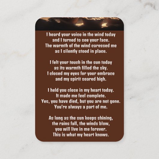 メモリアルポケットカードベーキングベーカリー調理師 名刺 (裏面)