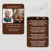 メモリアルポケットカードベーキングベーカリー調理師 名刺 (正面/裏面)