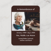 メモリアルポケットカードポッター陶芸工芸 名刺 (正面)