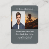 メモリアルポケットカードマウンテンバイクサイクリング 名刺 (正面)