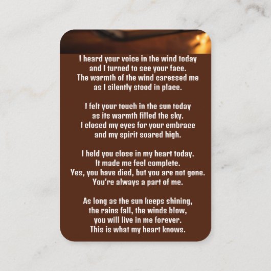 メモリアルポケットカードライター作家先生 名刺 (裏面)