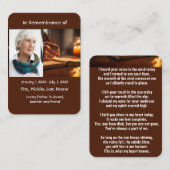 メモリアルポケットカードライター作家先生 名刺 (正面/裏面)