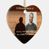 メモリアルポケットカードレイク魚釣り漁師 セラミックオーナメント (右)