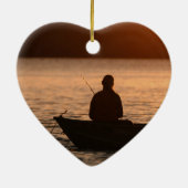 メモリアルポケットカードレイク魚釣り漁師 セラミックオーナメント (裏面)