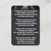 メモリアルポケットカード写真家 名刺 (裏面)