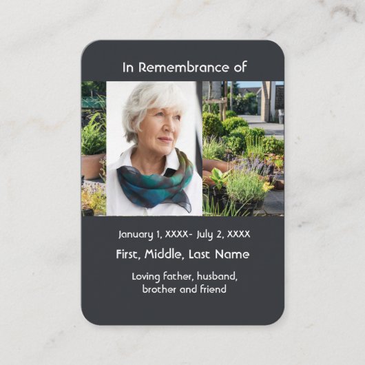 メモリアルポケットカード庭園庭園 名刺 (正面)