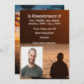 メモリアルポケットカード海フライ釣り漁師 招待状 (正面/裏面)