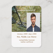 メモリアルポケットカード金属探知機 名刺 (正面)