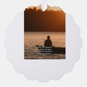 メモリアルポケットカード魚釣り漁師 オーナメントカード (裏面)