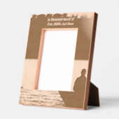 メモリアルポケットカード魚釣り漁師 レーザー彫刻フレーム (左)