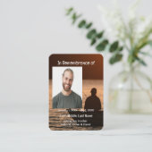 メモリアルポケットカード魚釣り漁師 名刺 (スタンド正面)