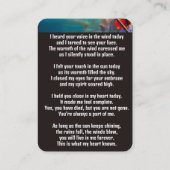 メモリアルポケットカー絵を描ドの画家の芸術 名刺 (裏面)