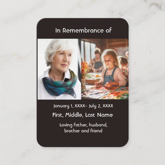 メモリアルポケットカー絵を描ドの画家の芸術 名刺 (正面)