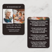 メモリアルポケットカー絵を描ドの画家の芸術 名刺 (正面/裏面)