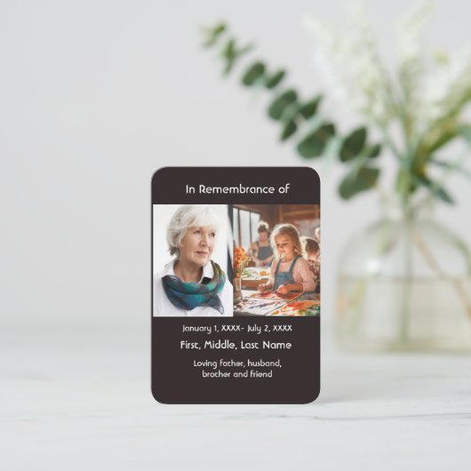 メモリアルポケットカー絵を描ドの画家の芸術 名刺 (スタンド正面)