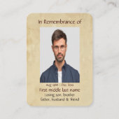 メモリアルポケットキープサケウルフオオカミ動物 名刺 (裏面)