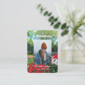 メモリアルポケットキープサケチューリップガーデンフラワー 名刺 (スタンド正面)