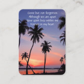 メモリアルポケットキープサセトロピカルビーチパラダイス 名刺 (正面)