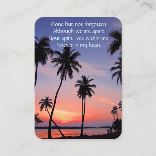 メモリアルポケットキープサセトロピカルビーチパラダイス 名刺 (正面)