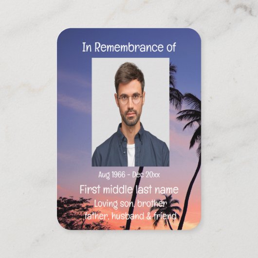 メモリアルポケットキープサセトロピカルビーチパラダイス 名刺 (裏面)