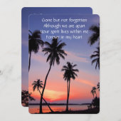 メモリアルポケットキープサセトロピカルビーチパラダイス 招待状 (正面/裏面)