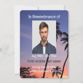 メモリアルポケットキープサセトロピカルビーチパラダイス 招待状 (裏面)