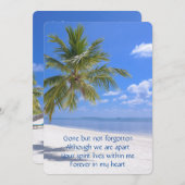 メモリアルポケットキープサセトロピカルビーチパラダイス 招待状 (正面/裏面)