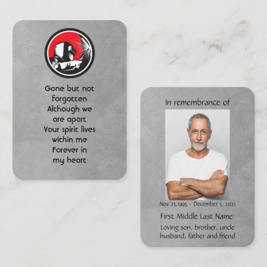 メモリアルポケット型枠溶接機 名刺 (正面/裏面)