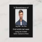 メモリアルポケット形容姿ウルフ動物 名刺 (裏面)