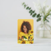 メモリアルポケット記念ひまわりサンフラワー 名刺 (スタンド正面)