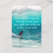 メモリアルポケット記念ウェーブサーファー水 名刺 (裏面)