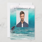 メモリアルポケット記念ウェーブサーファー水 招待状 (裏面)