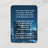 メモリアルポケット記念シティライトナイトスカイ 名刺 (裏面)