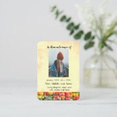 メモリアルポケット記念チューリップガーデンフラワー 名刺 (スタンド正面)