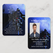 メモリアルポケット記念バイクバイクもしくは自転車に乗る人 名刺 (正面/裏面)